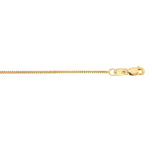Load image into Gallery viewer, 10K Yellow Gold 1.0mm Diamond Cut Gourmette Cuban Chain with Lobster Clasp