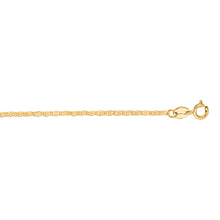 Load image into Gallery viewer, 10K Yellow Gold 1.20mm Diamond Cut Mariner Link Chain with Spring Ring Clasp