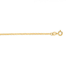 Load image into Gallery viewer, Mariner Anchor Anklet Chain 10K Solid Yellow Gold , 10" - 1.2mm - Dainty Anklet, Minimalist, Flat Chain Anklet, Genuine 10K Gold
