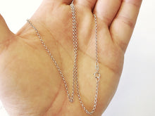 Load image into Gallery viewer, 14K 1.9mm White Gold, Lite Round Rolo Link Chain, Everyday Chain, Dainty, Sturdy Chain, Layer Necklace, 16" 18" 20" Genuine 14K Gold