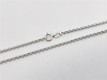 Load image into Gallery viewer, 14K 1.9mm White Gold, Lite Round Rolo Link Chain, Everyday Chain, Dainty, Sturdy Chain, Layer Necklace, 16" 18" 20" Genuine 14K Gold