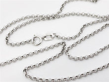 Load image into Gallery viewer, 14K 1.9mm White Gold, Lite Round Rolo Link Chain, Everyday Chain, Dainty, Sturdy Chain, Layer Necklace, 16" 18" 20" Genuine 14K Gold