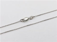 Load image into Gallery viewer, 14K Solid White Gold Cable Link Chain Necklace 0.8mm Thin Dainty Minimalist High Polished Pendant Charm Chain 16&#39;&#39; 18&#39;&#39; 20&#39;&#39; Inches
