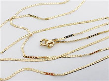 Load image into Gallery viewer, Mariner Anchor Chain 14K Solid Yellow Gold 16" 18" 20" - 1.2mm - Layer Necklace, Minimalist Chain, Flat Chain, For Women, Genuine 14K Gold