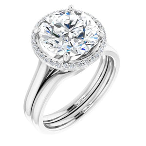 Round Halo-Style Engagement Ring