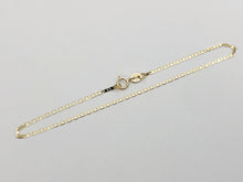 Load image into Gallery viewer, 10K 7" 1.2mm Solid Yellow Gold Mariner Link Bracelet Chain, Dainty Bracelet, Minimalist, Flat Mariner Bracelet, Genuine 10K Gold