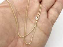 Load image into Gallery viewer, Square Wheat Foxtail Chain, 14K Yellow Gold 16&quot;-20&quot; - 0.8mm Layering Chain, Minimalist Chain, Everyday Necklace, Genuine 14K Gold For Women

