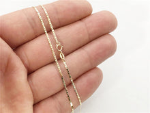 Load image into Gallery viewer, Mariner Anchor Chain 14K Solid Yellow Gold 16&quot; 18&quot; 20&quot; - 1.2mm - Layer Necklace, Minimalist Chain, Flat Chain, For Women, Genuine 14K Gold
