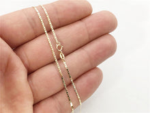 Load image into Gallery viewer, Mariner Anchor Chain 14K Solid Yellow Gold 16" 18" 20" - 1.2mm - Layer Necklace, Minimalist Chain, Flat Chain, For Women, Genuine 14K Gold
