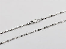 Load image into Gallery viewer, 14K 1.1mm Solid White Gold Diamond Cut Sparkle Necklace Chain, Layering Chain, Genuine 14K Solid Gold 16" 18" 20" 1.1mm