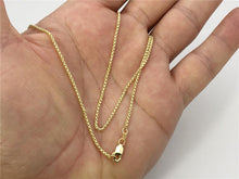Load image into Gallery viewer, Round Box Chain, 14K Yellow Gold 16" 18" 20" - 1.35mm - Trendy Necklace Chain, Layering Chain, Everyday Necklace, Genuine 14Kt Gold