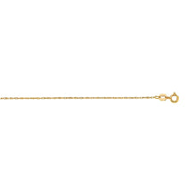 Load image into Gallery viewer, 14K Real Yellow Gold Twisted Rope Link Necklace Pendant Chain 0.45mm, Thin Dainty Minimalist for Pendant / Charm Thin gold chain 15&quot; - 20&quot;

