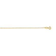 Load image into Gallery viewer, 14K Real Yellow Gold Twisted Rope Link Necklace Pendant Chain 0.45mm, Thin Dainty Minimalist for Pendant / Charm Thin gold chain 15" - 20"
