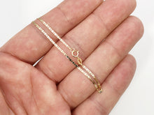 Load image into Gallery viewer, 10K 7" 1.2mm Solid Yellow Gold Mariner Link Bracelet Chain, Dainty Bracelet, Minimalist, Flat Mariner Bracelet, Genuine 10K Gold