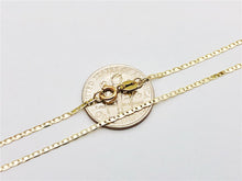 Load image into Gallery viewer, 10K 7" 1.2mm Solid Yellow Gold Mariner Link Bracelet Chain, Dainty Bracelet, Minimalist, Flat Mariner Bracelet, Genuine 10K Gold