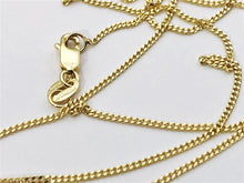 Load image into Gallery viewer, Cuban Curb Chain 14K Solid Yellow Gold, 16" 18" 20" - 1mm - Necklace Chain, Layering Chain, Sturdy Dainty Pendant Chain Genuine 14K Gold