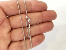 Load image into Gallery viewer, Popcorn Chain 14K Solid White Gold, 22" - 1.3mm, ADJUSTABLE Necklace up to 22", Pendant Chain, Layering Chain, Genuine 14K Gold, For Women