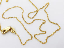 Load image into Gallery viewer, Cable Chain 10k Solid Yellow Gold 16" 18" 20" - 0.8mm - Dainty Minimalist Diamond cut Pendant Chain For Women - Genuine 10kt Gold