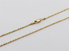 Load image into Gallery viewer, 14K Sparkle Chain, Solid Yellow Gold Diamond Cut Sparkle Necklace Chain, 16" 18" 20" - 1.1mm Layering Chain, Genuine 14K Solid Gold