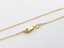 Load image into Gallery viewer, Cable Chain 10k Solid Yellow Gold 16" 18" 20" - 0.8mm - Dainty Minimalist Diamond cut Pendant Chain For Women - Genuine 10kt Gold