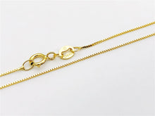 Load image into Gallery viewer, Box Chain 10K Solid Yellow Gold 16" 18" 20" - 0.5mm, Thin Dainty Minimalist Necklace for Pendant / Charm, Thin gold chain, Genuine 10K Gold