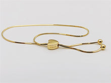 Load image into Gallery viewer, 14K 9.25" Solid Yellow Gold  Friendship Heart Bolo Adjustable Bracelet, Everyday Bracelet, Mini Heart Bracelet, Layering Bracelet