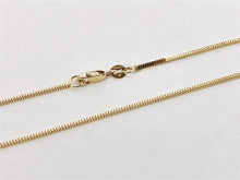 Load image into Gallery viewer, Milano Box Chain 14K Yellow Gold Pendant Chain Necklace, 16" 18" 20" - 1.1mm, Gold Chain, Layer Chain, Genuine 14K Gold, Woman Chain