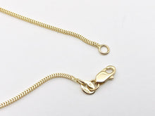 Load image into Gallery viewer, Milano Box Chain 14K Yellow Gold Pendant Chain Necklace, 16" 18" 20" - 1.1mm, Gold Chain, Layer Chain, Genuine 14K Gold, Woman Chain