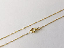 Load image into Gallery viewer, Cable Chain 14k Solid Yellow Gold 16&quot; 18&quot; 20&quot; - 0.7mm - Dainty Minimalist Diamond cut Pendant Chain For Women - Genuine 14kt Gold
