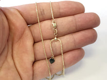 Load image into Gallery viewer, Popcorn Chain 14K Solid Yellow Gold, 22" - 1.3mm, ADJUSTABLE Necklace up to 22", Pendant Chain, Layering Chain, Genuine 14K Gold, For Women