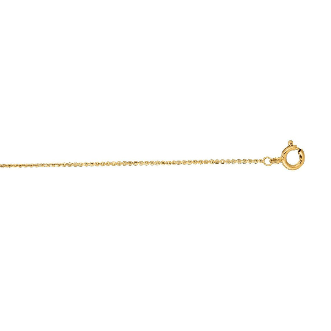 Cable Chain 14k Solid Yellow Gold 16