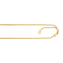 Load image into Gallery viewer, Popcorn Chain 14K Solid Yellow Gold, 22" - 1.3mm, ADJUSTABLE Necklace up to 22", Pendant Chain, Layering Chain, Genuine 14K Gold, For Women