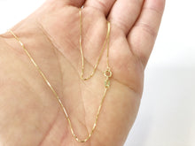 Load image into Gallery viewer, Box Chain 10K Solid Yellow Gold 16" 18" 20" - 0.5mm, Thin Dainty Minimalist Necklace for Pendant / Charm, Thin gold chain, Genuine 10K Gold