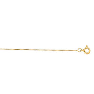 Box Chain 14K Solid Yellow Gold 16" 18" 20" - 0.5mm, Thin Dainty Minimalist Necklace for Pendant / Charm, Thin gold chain, Genuine 14K Gold
