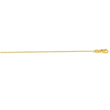 Load image into Gallery viewer, Cable Chain 10k Solid Yellow Gold 16" 18" 20" - 0.8mm - Dainty Minimalist Diamond cut Pendant Chain For Women - Genuine 10kt Gold