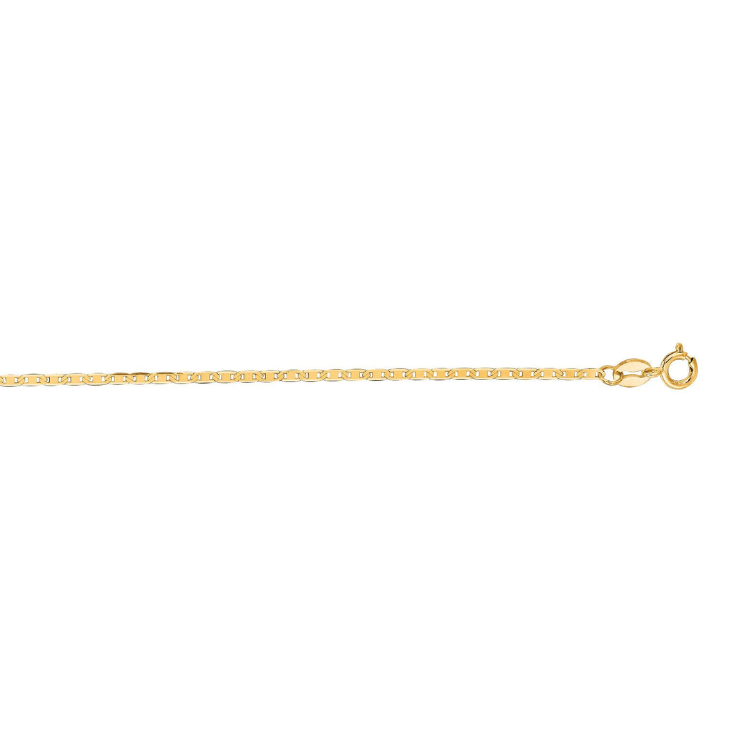 Mariner Anchor Chain 14K Solid Yellow Gold 16