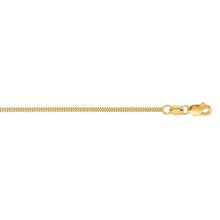 Load image into Gallery viewer, Milano Box Chain 14K Yellow Gold Pendant Chain Necklace, 16" 18" 20" - 1.1mm, Gold Chain, Layer Chain, Genuine 14K Gold, Woman Chain