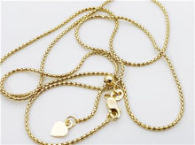 Load image into Gallery viewer, Popcorn Chain 14K Solid Yellow Gold, 22" - 1.3mm, ADJUSTABLE Necklace up to 22", Pendant Chain, Layering Chain, Genuine 14K Gold, For Women