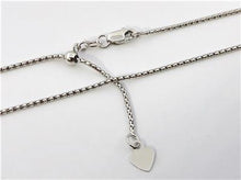 Load image into Gallery viewer, Popcorn Chain 14K Solid White Gold, 22" - 1.3mm, ADJUSTABLE Necklace up to 22", Pendant Chain, Layering Chain, Genuine 14K Gold, For Women