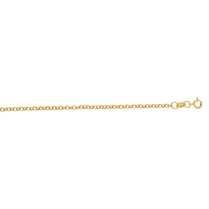 14K 1.9mm Yellow Gold, Lite Round Rolo Link Chain, Everyday Chain, Dainty, Sturdy Chain, Layer Necklace, 16" 18" 20" Genuine 14K Gold