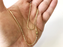 Load image into Gallery viewer, 14K Sparkle Chain, Solid Yellow Gold Diamond Cut Sparkle Necklace Chain, 16" 18" 20" - 1.1mm Layering Chain, Genuine 14K Solid Gold