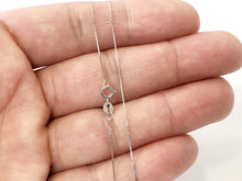 Load image into Gallery viewer, 10K Solid White Gold 16" 18" 20" - 0.5mm, Thin Dainty Minimalist Necklace for Pendant / Charm, Thin gold chain, Genuine 10K Gold