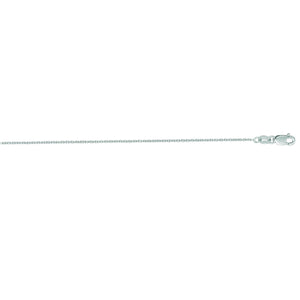 14K Solid White Gold Cable Link Chain Necklace 0.8mm Thin Dainty Minimalist High Polished Pendant Charm Chain 16'' 18'' 20'' Inches