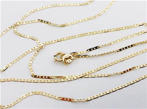 1.2mm Mariner Anchor Link Chain Necklace Real Solid 10K Yellow Gold