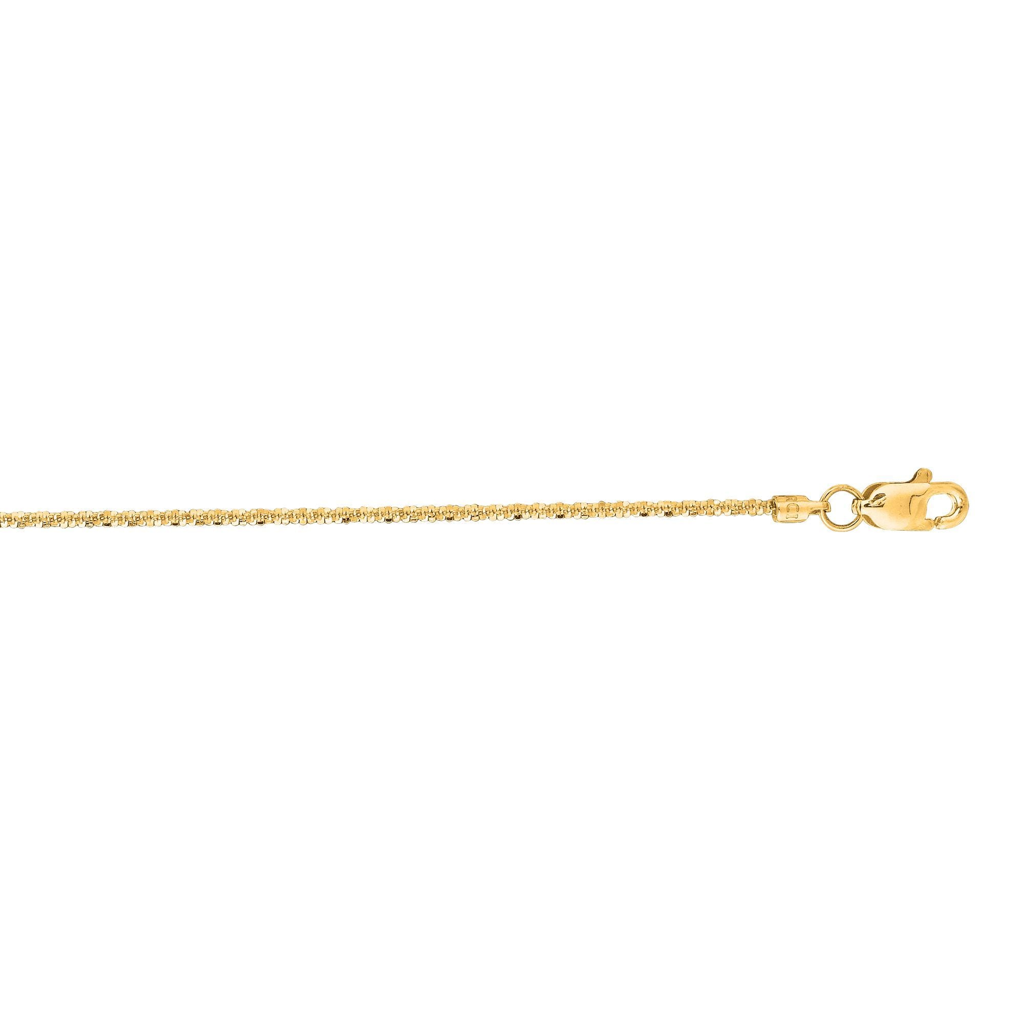 14K Sparkle Chain, Solid Yellow Gold Diamond Cut Sparkle 14K Sparkle Chain, Solid Yellow Gold Diamond Cut Sparkle